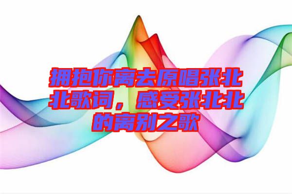 擁抱你離去原唱張北北歌詞，感受張北北的離別之歌