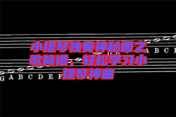 小提琴獨奏神秘園之歌簡譜，輕松學(xué)習(xí)小提琴神曲