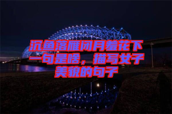沉魚落雁閉月羞花下一句是啥，描寫女子美貌的句子