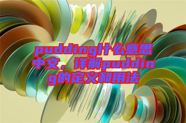 pudding什么意思中文，詳解pudding的定義和用法