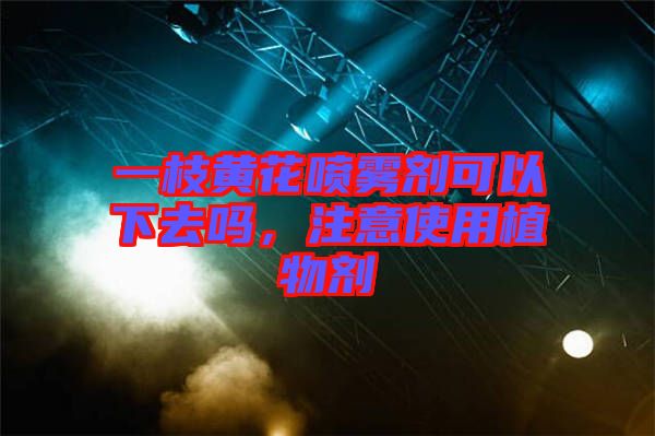 一枝黃花噴霧劑可以下去嗎，注意使用植物劑