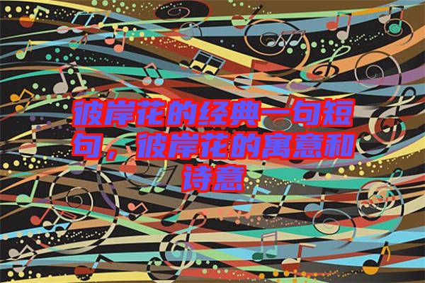 彼岸花的經(jīng)典一句短句，彼岸花的寓意和詩(shī)意