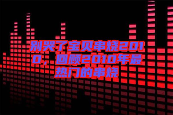 別哭了寶貝串燒2010，回顧2010年最熱門的串燒