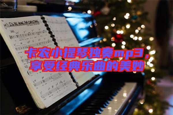 卡農(nóng)小提琴獨(dú)奏mp3，享受經(jīng)典樂曲的美妙