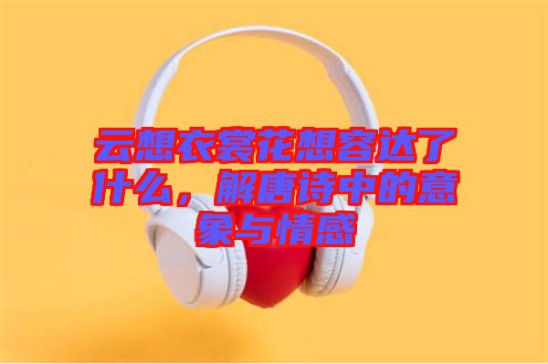 云想衣裳花想容達(dá)了什么，解唐詩中的意象與情感