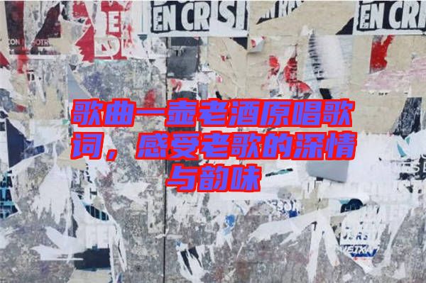 歌曲一壺老酒原唱歌詞，感受老歌的深情與韻味