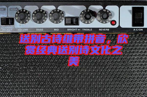 送別古詩維帶拼音，欣賞經(jīng)典送別詩文化之美