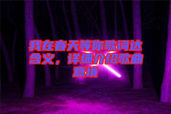 我在春天等你歌詞達(dá)含義，詳細(xì)介紹歌曲意境