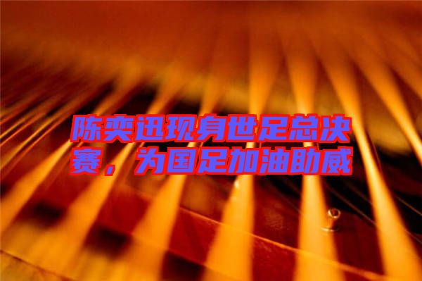陳奕迅現(xiàn)身世足總決賽，為國足加油助威