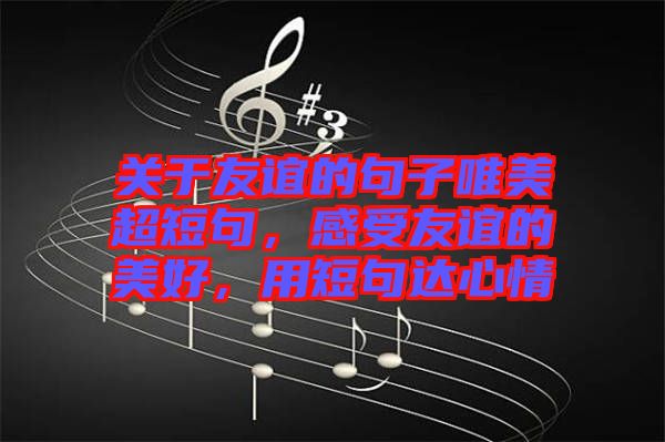 關(guān)于友誼的句子唯美超短句，感受友誼的美好，用短句達(dá)心情