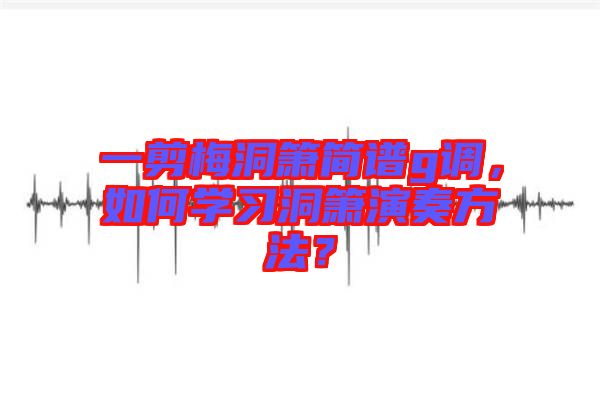 一剪梅洞簫簡(jiǎn)譜g調(diào)，如何學(xué)習(xí)洞簫演奏方法？
