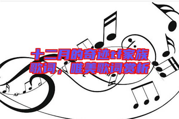 十二月的奇跡tf家族歌詞，唯美歌詞賞析