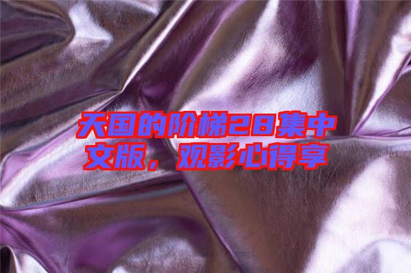 天國的階梯28集中文版，觀影心得享