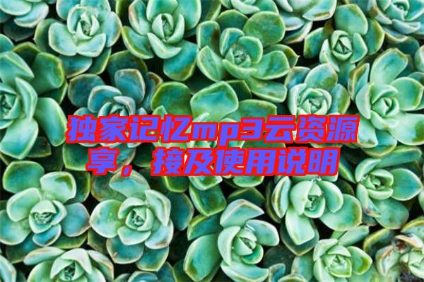 獨(dú)家記憶mp3云資源享，接及使用說明