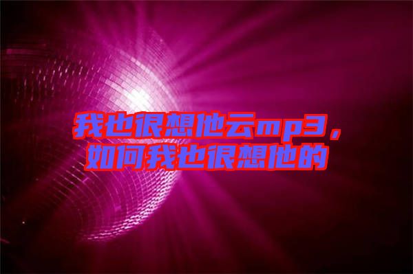 我也很想他云mp3，如何我也很想他的