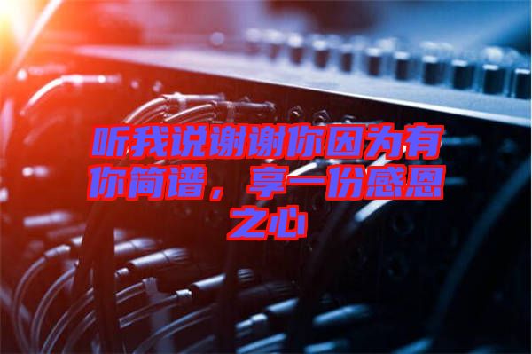 聽(tīng)我說(shuō)謝謝你因?yàn)橛心愫?jiǎn)譜，享一份感恩之心
