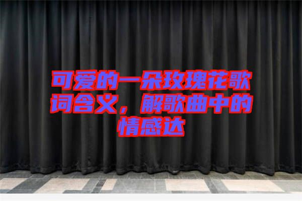可愛的一朵玫瑰花歌詞含義，解歌曲中的情感達