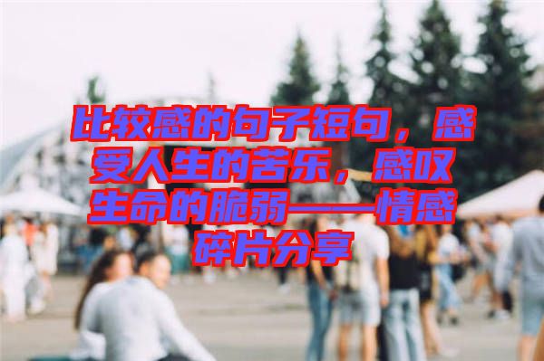 比較感的句子短句，感受人生的苦樂(lè)，感嘆生命的脆弱——情感碎片分享