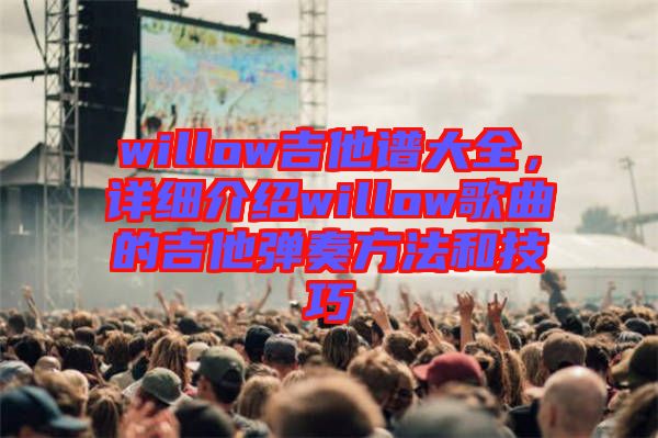 willow吉他譜大全，詳細介紹willow歌曲的吉他彈奏方法和技巧
