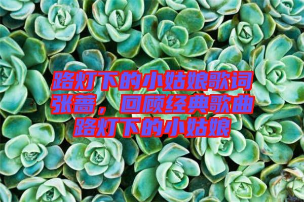 路燈下的小姑娘歌詞張薔，回顧經(jīng)典歌曲路燈下的小姑娘