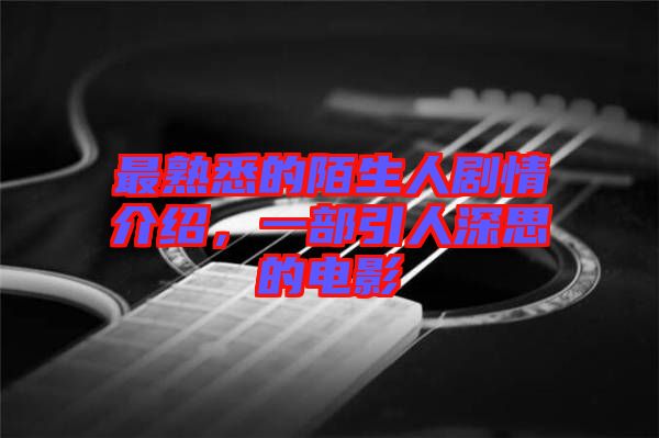 最熟悉的陌生人劇情介紹，一部引人深思的電影