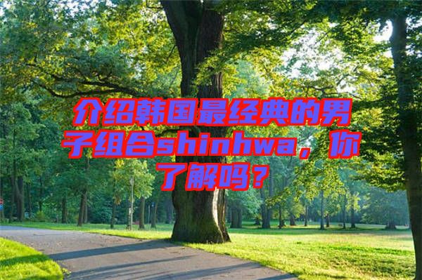 介紹韓國最經(jīng)典的男子組合shinhwa，你了解嗎？