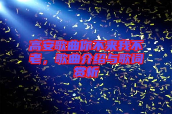 高安歌曲你不來我不老，歌曲介紹與歌詞賞析