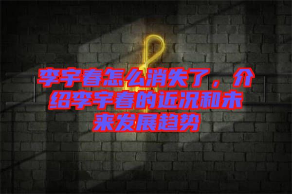 李宇春怎么消失了，介紹李宇春的近況和未來發(fā)展趨勢