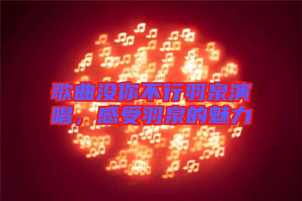 歌曲沒(méi)你不行羽泉演唱，感受羽泉的魅力