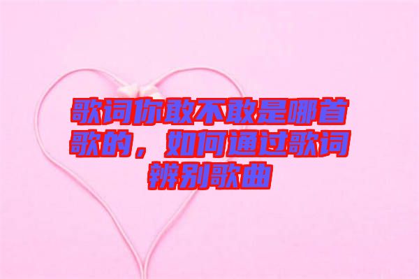 歌詞你敢不敢是哪首歌的，如何通過(guò)歌詞辨別歌曲