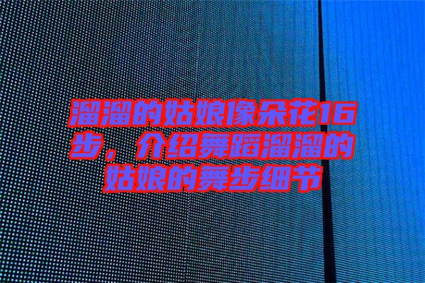 溜溜的姑娘像朵花16步，介紹舞蹈溜溜的姑娘的舞步細節(jié)