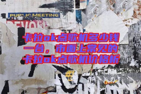 卡拉ok點歌機多少錢一臺，市面上常見的卡拉ok點歌機價格析