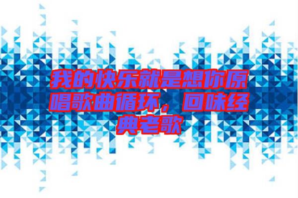 我的快樂就是想你原唱歌曲循環(huán)，回味經(jīng)典老歌