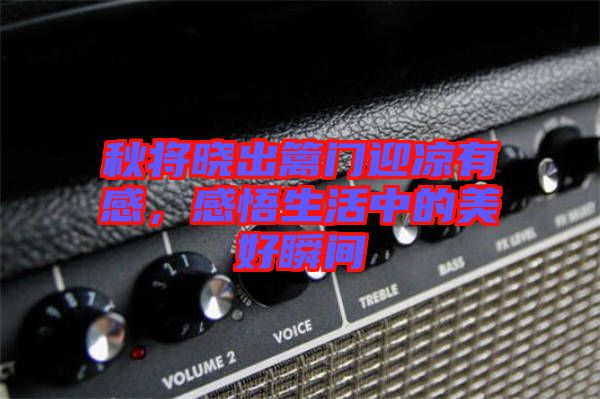 秋將曉出籬門迎涼有感，感悟生活中的美好瞬間