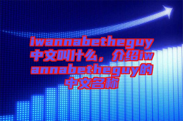 iwannabetheguy中文叫什么，介紹iwannabetheguy的中文名稱