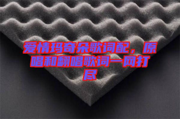 愛情瑪奇朵歌詞配，原唱和翻唱歌詞一網(wǎng)打盡