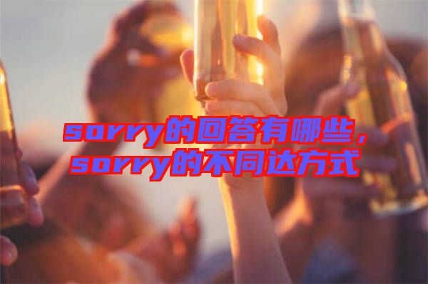 sorry的回答有哪些，sorry的不同達(dá)方式