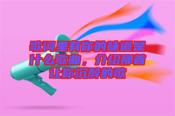 歌詞里有你的味道是什么歌曲，介紹那首讓你沉醉的歌
