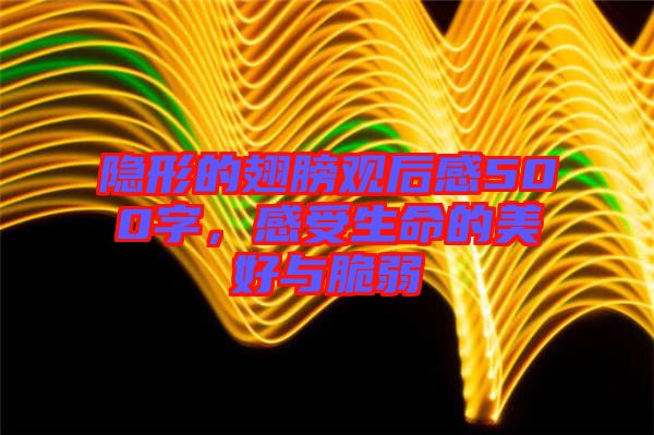 隱形的翅膀觀后感500字，感受生命的美好與脆弱