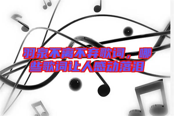 羽泉不離不棄歌詞，哪些歌詞讓人感動落淚