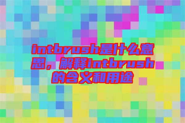 intbrush是什么意思，解釋intbrush的含義和用途
