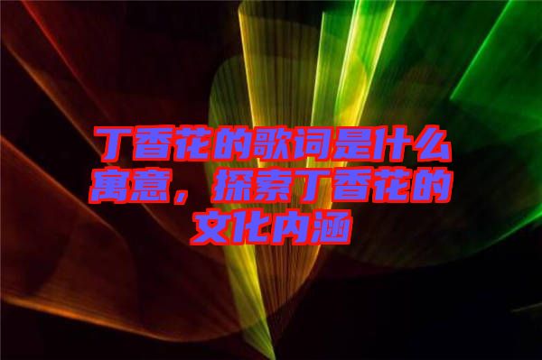 丁香花的歌詞是什么寓意，探索丁香花的文化內(nèi)涵