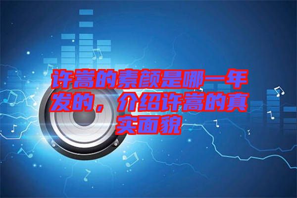 許嵩的素顏是哪一年發(fā)的，介紹許嵩的真實(shí)面貌