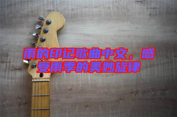 雨的印記歌曲中文，感受雨季的美妙旋律
