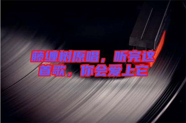 藤纏樹原唱，聽完這首歌，你會愛上它