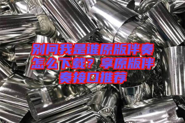 別問(wèn)我是誰(shuí)原版伴奏怎么下載？享原版伴奏接口推薦