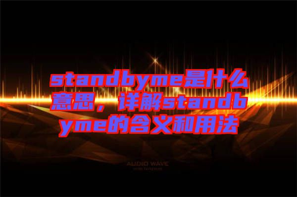 standbyme是什么意思，詳解standbyme的含義和用法