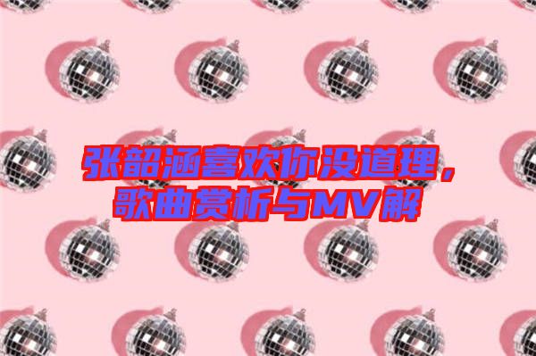 張韶涵喜歡你沒道理，歌曲賞析與MV解