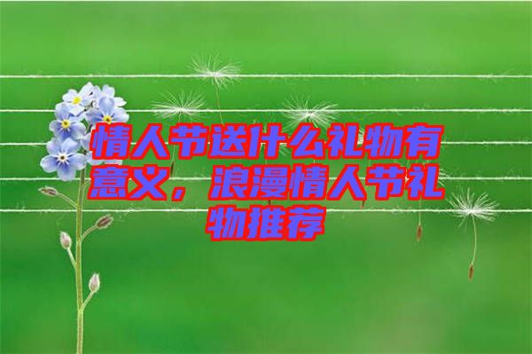 情人節(jié)送什么禮物有意義，浪漫情人節(jié)禮物推薦