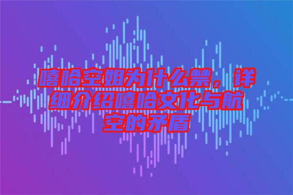 嘻哈空姐為什么禁，詳細介紹嘻哈文化與航空的矛盾